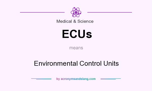 What does ECUs mean? It stands for Environmental Control Units