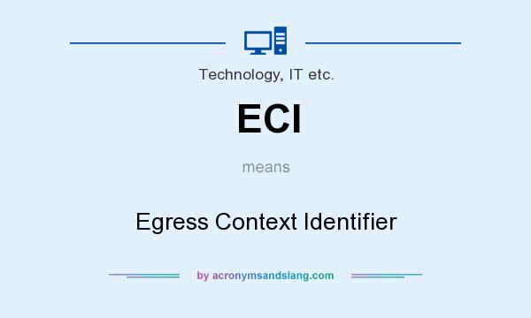 What does ECI mean? It stands for Egress Context Identifier