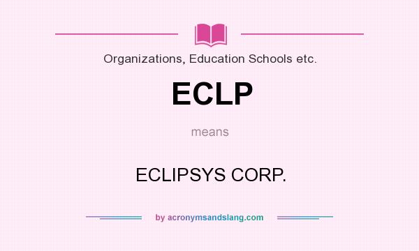 What does ECLP mean? It stands for ECLIPSYS CORP.