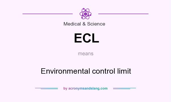 What does ECL mean? It stands for Environmental control limit