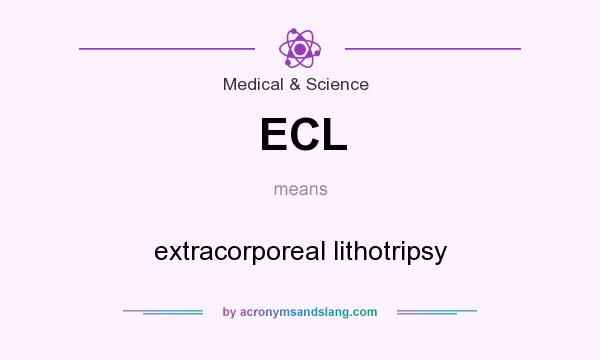 What does ECL mean? It stands for extracorporeal lithotripsy