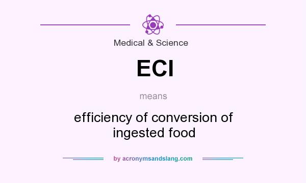 What does ECI mean? It stands for efficiency of conversion of ingested food
