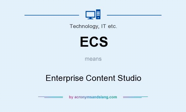 What does ECS mean? It stands for Enterprise Content Studio