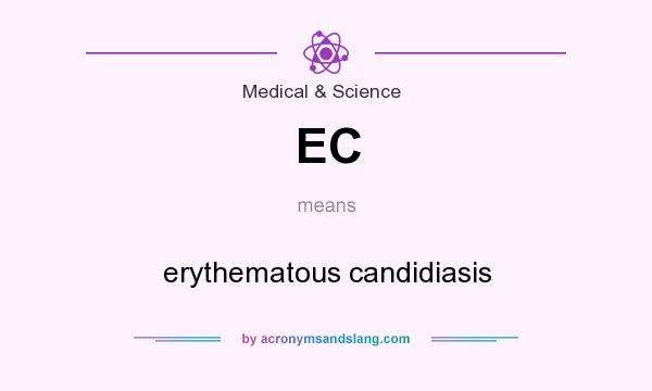 What does EC mean? It stands for erythematous candidiasis