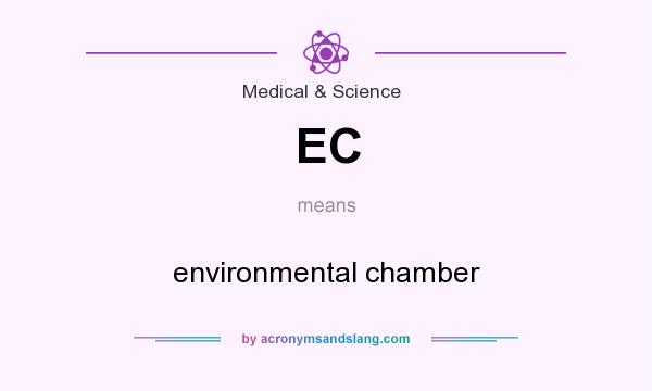 What does EC mean? It stands for environmental chamber