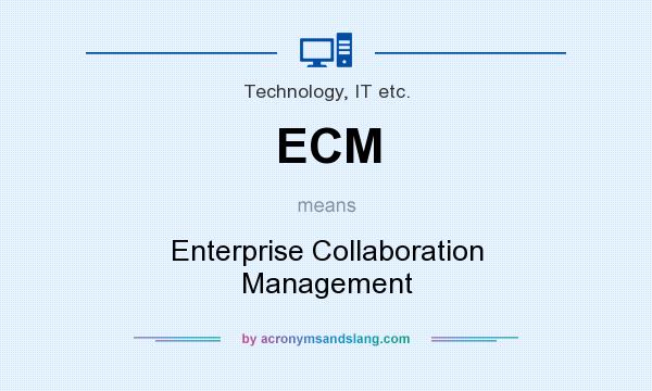 What does ECM mean? It stands for Enterprise Collaboration Management