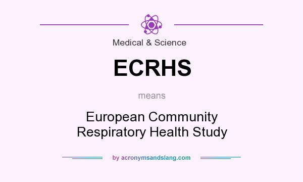 What does ECRHS mean? It stands for European Community Respiratory Health Study