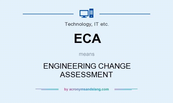 What does ECA mean? It stands for ENGINEERING CHANGE ASSESSMENT