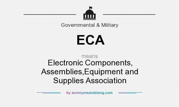 What does ECA mean? It stands for Electronic Components, Assemblies,Equipment and Supplies Association