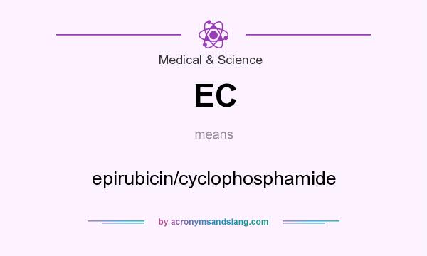 What does EC mean? It stands for epirubicin/cyclophosphamide