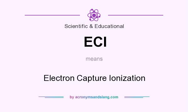 What does ECI mean? It stands for Electron Capture Ionization