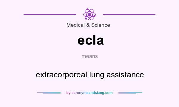 What does ecla mean? It stands for extracorporeal lung assistance