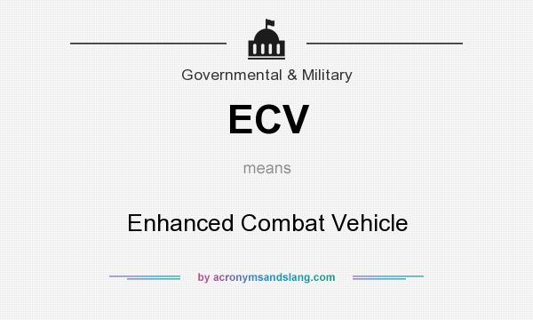 What does ECV mean? It stands for Enhanced Combat Vehicle