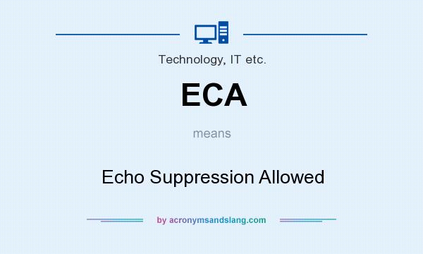 What does ECA mean? It stands for Echo Suppression Allowed
