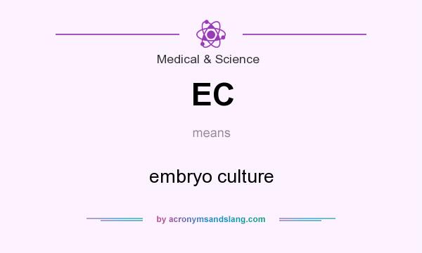 What does EC mean? It stands for embryo culture
