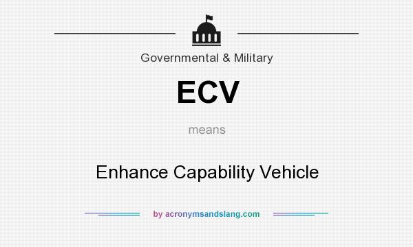 What does ECV mean? It stands for Enhance Capability Vehicle