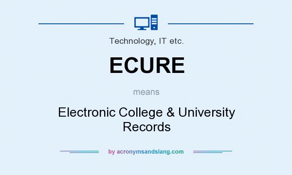 What does ECURE mean? It stands for Electronic College & University Records