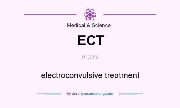 What does ECT mean? It stands for electroconvulsive treatment