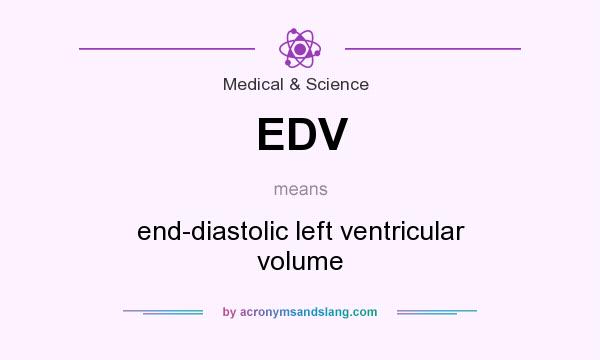 What does EDV mean? It stands for end-diastolic left ventricular volume