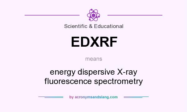 What does EDXRF mean? It stands for energy dispersive X-ray fluorescence spectrometry