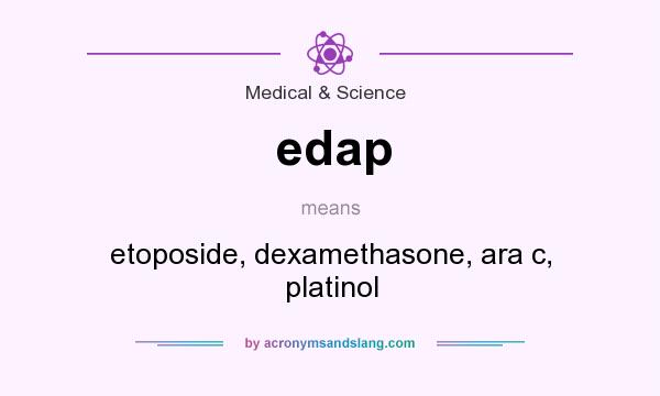 What does edap mean? It stands for etoposide, dexamethasone, ara c, platinol