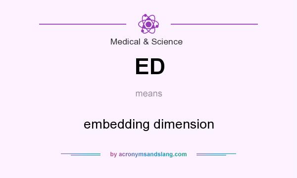 What does ED mean? It stands for embedding dimension
