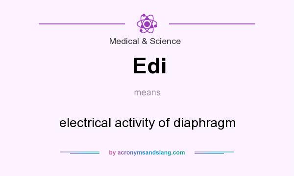 What does Edi mean? It stands for electrical activity of diaphragm