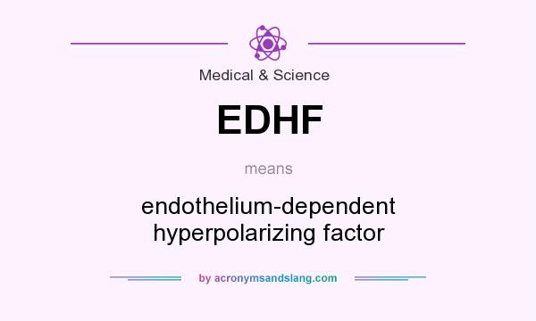 What does EDHF mean? It stands for endothelium-dependent hyperpolarizing factor