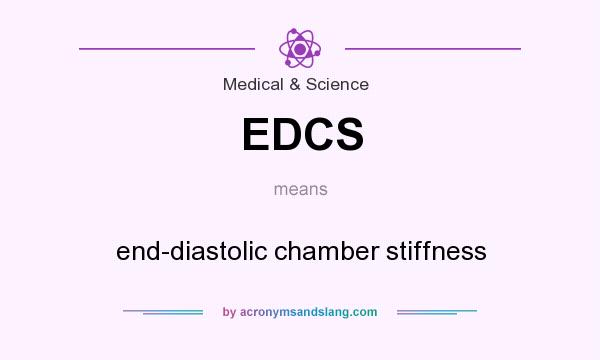 What does EDCS mean? It stands for end-diastolic chamber stiffness