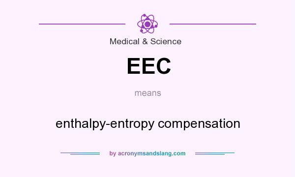 What does EEC mean? It stands for enthalpy-entropy compensation