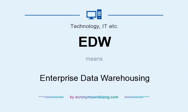 What does EDW mean? It stands for Enterprise Data Warehousing