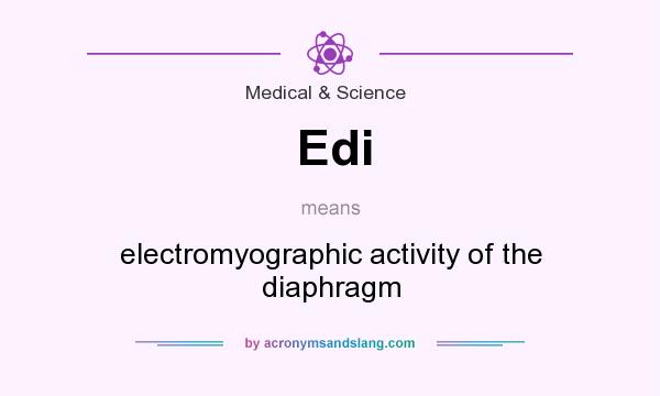 What does Edi mean? It stands for electromyographic activity of the diaphragm