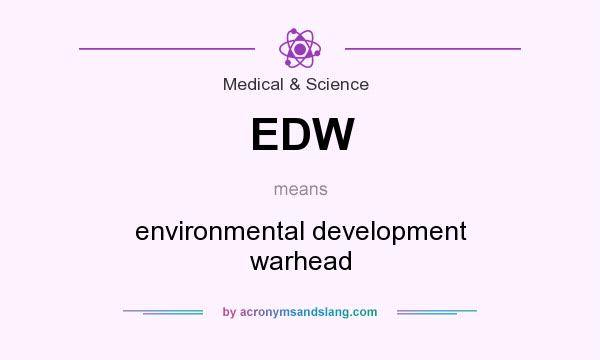 What does EDW mean? It stands for environmental development warhead