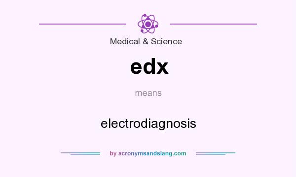What does edx mean? It stands for electrodiagnosis