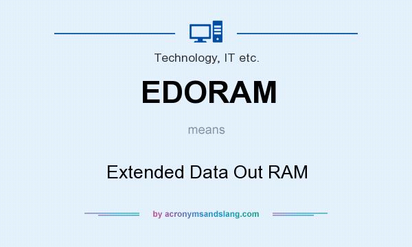 What does EDORAM mean? It stands for Extended Data Out RAM
