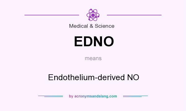 What does EDNO mean? It stands for Endothelium-derived NO