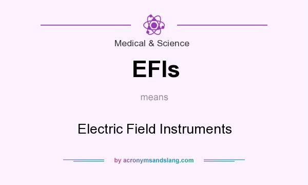 What does EFIs mean? It stands for Electric Field Instruments
