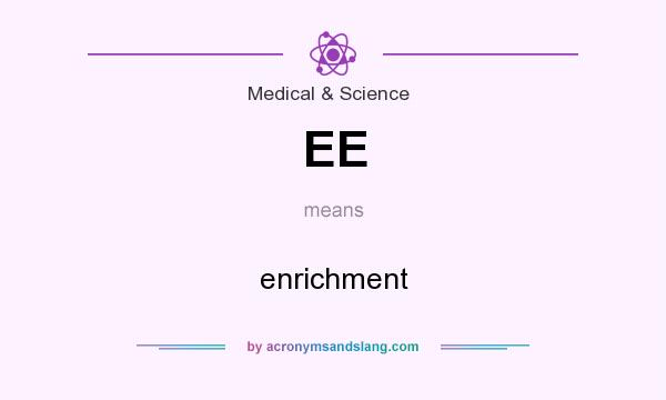 What does EE mean? It stands for enrichment