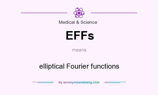 What does EFFs mean? It stands for elliptical Fourier functions