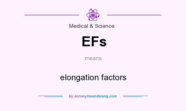 What does EFs mean? It stands for elongation factors