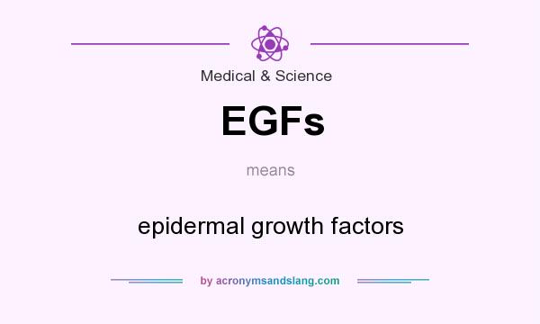 What does EGFs mean? It stands for epidermal growth factors
