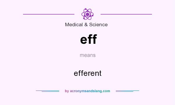 What does eff mean? It stands for efferent