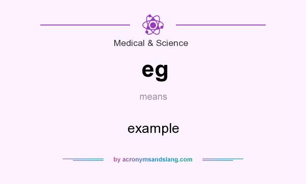 What does eg mean? It stands for example