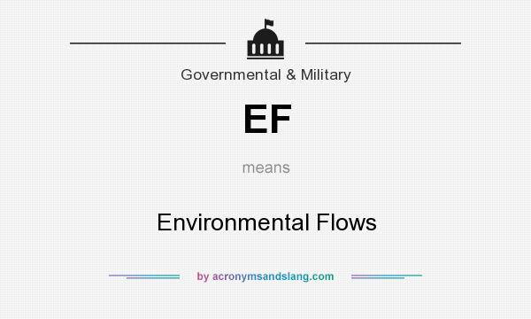 What does EF mean? It stands for Environmental Flows