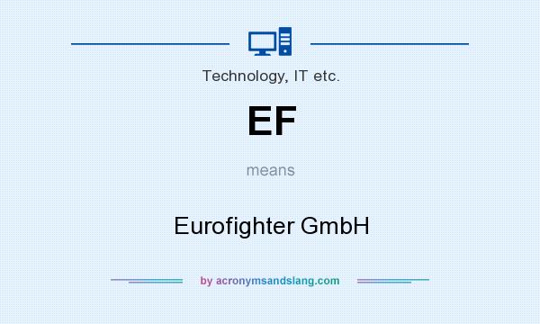 What does EF mean? It stands for Eurofighter GmbH