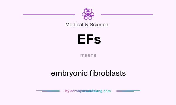 What does EFs mean? It stands for embryonic fibroblasts