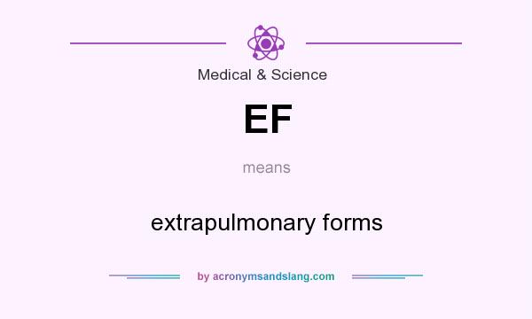What does EF mean? It stands for extrapulmonary forms