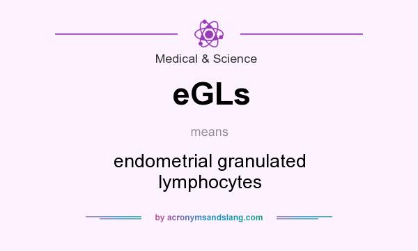 What does eGLs mean? It stands for endometrial granulated lymphocytes