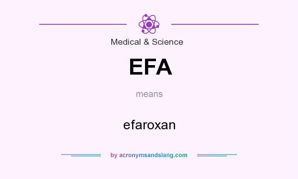 What does EFA mean? It stands for efaroxan