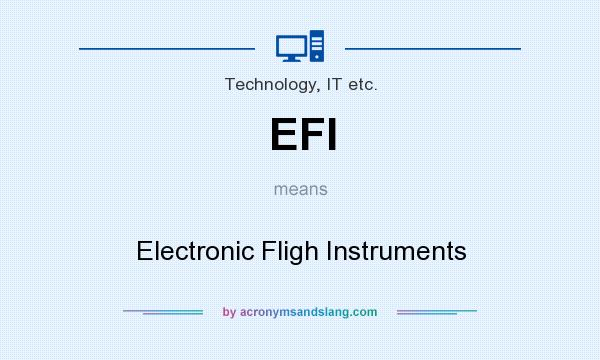 What does EFI mean? It stands for Electronic Fligh Instruments